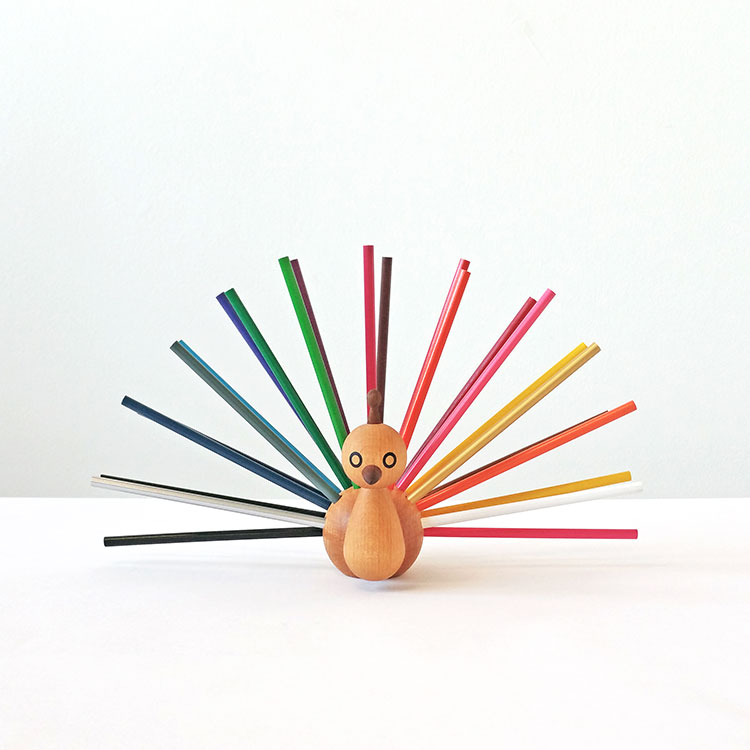 EO-Peacock-Pencil Holder-Front
