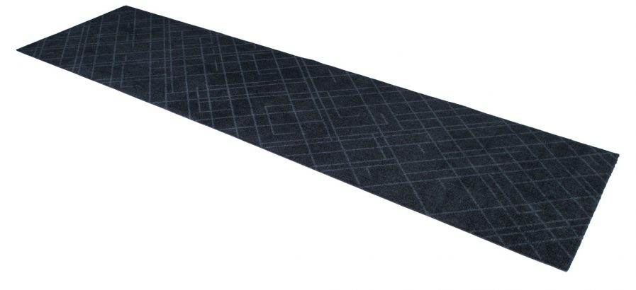 Tica-Lines-Løber-Mørkegrå-67x250 cm