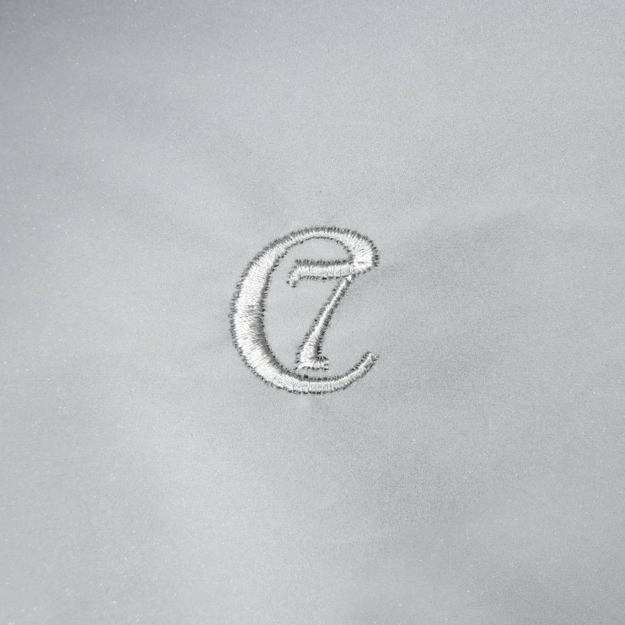 Berlin Hunderegnfrakke-Sølvfarvet refleks-Cloud7-Logo