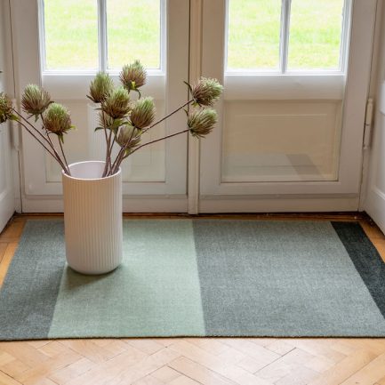 TICA-Floormat-Stripes-horizon-90x130-Green-Ved dør