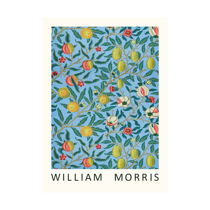 William Morris-Plakat -Lemontree Blue-Spliid