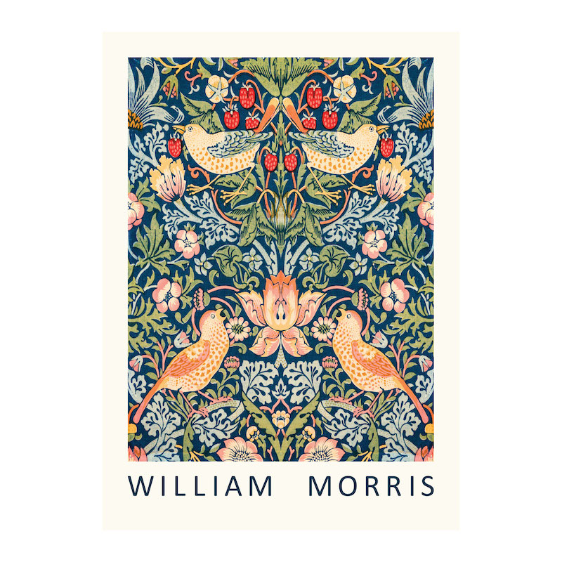 William Morris-Plakat -Strawberry Thief-Spliid