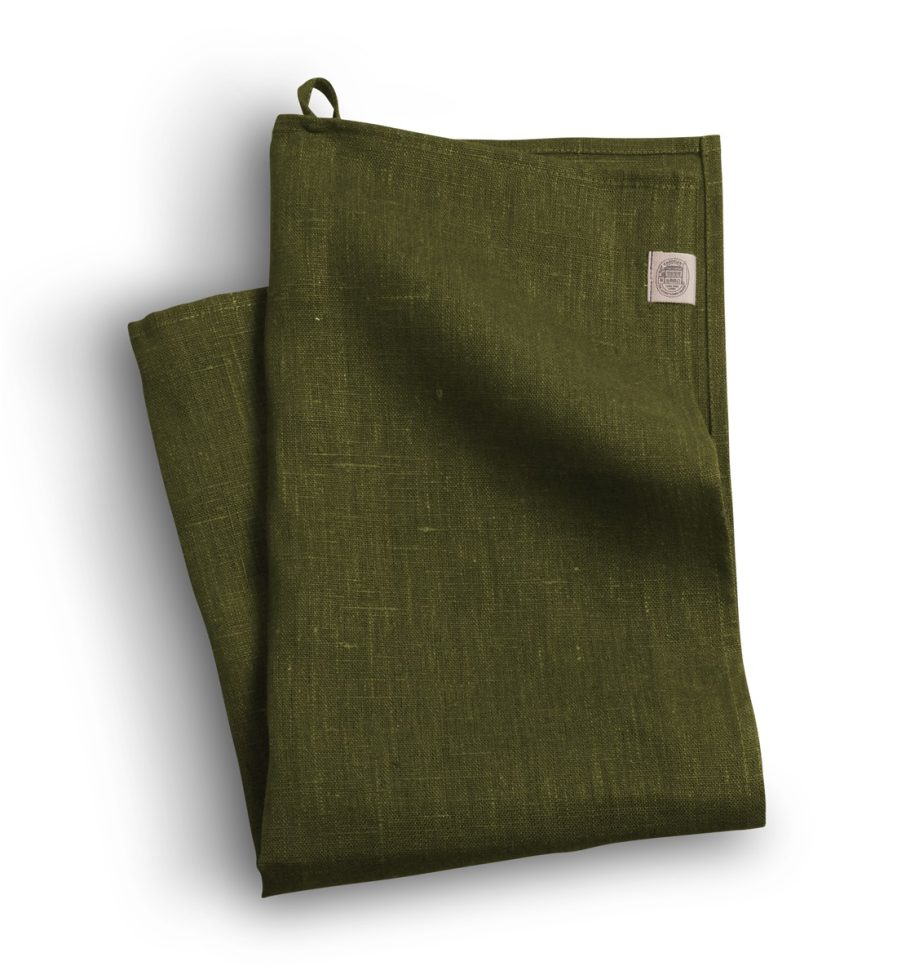 Classic-Viskestykke-Olive Green-Lovely Linen